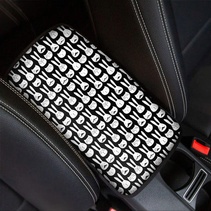 Rabbit And Cat Pattern Print Car Center Console Cover