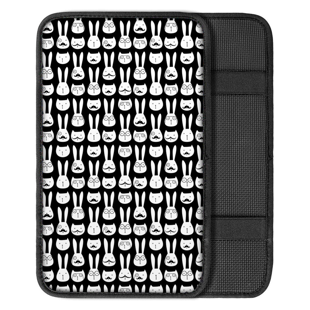 Rabbit And Cat Pattern Print Car Center Console Cover