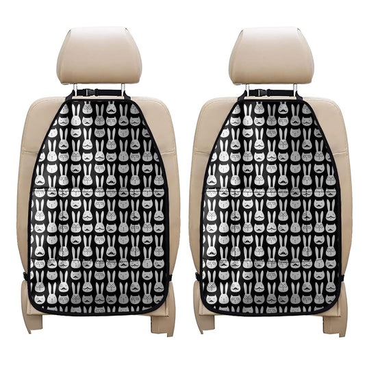 Rabbit And Cat Pattern Print Car Seat Organizers