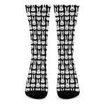 Rabbit And Cat Pattern Print Crew Socks