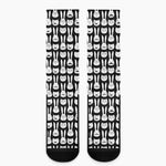Rabbit And Cat Pattern Print Crew Socks