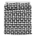 Rabbit And Cat Pattern Print Duvet Cover Bedding Set