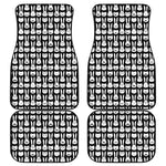 Rabbit And Cat Pattern Print Front and Back Car Floor Mats