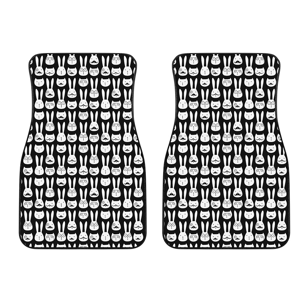 Rabbit And Cat Pattern Print Front Car Floor Mats