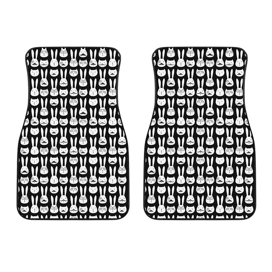 Rabbit And Cat Pattern Print Front Car Floor Mats