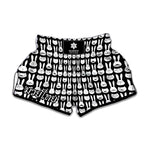 Rabbit And Cat Pattern Print Muay Thai Boxing Shorts