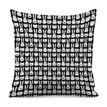 Rabbit And Cat Pattern Print Pillow Cover