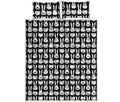 Rabbit And Cat Pattern Print Quilt Bed Set