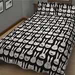 Rabbit And Cat Pattern Print Quilt Bed Set