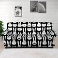 Rabbit And Cat Pattern Print Sofa Cover