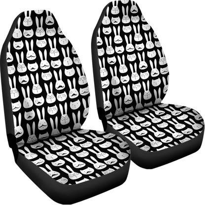 Rabbit And Cat Pattern Print Universal Fit Car Seat Covers