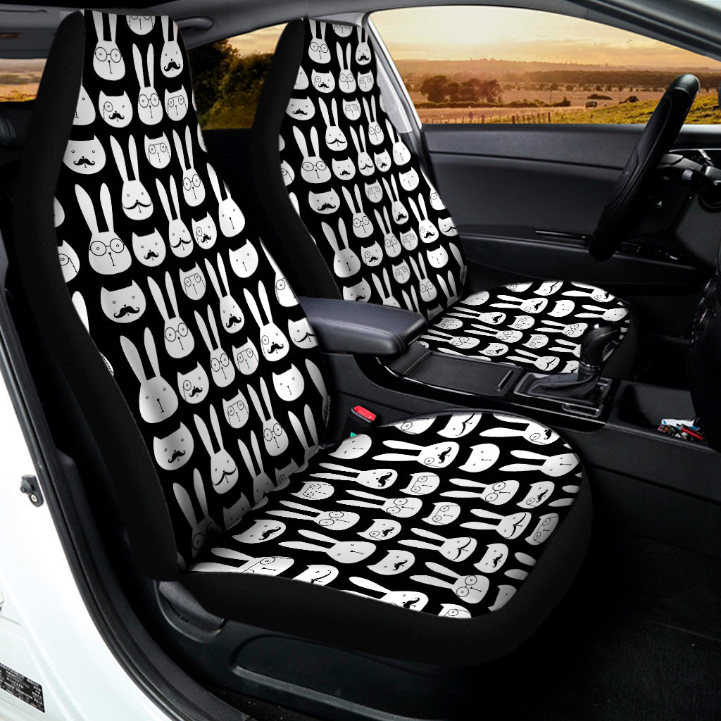 Rabbit And Cat Pattern Print Universal Fit Car Seat Covers