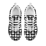 Rabbit And Cat Pattern Print White Sneakers