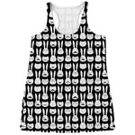 Rabbit And Cat Pattern Print Women's Racerback Tank Top