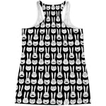 Rabbit And Cat Pattern Print Women's Racerback Tank Top