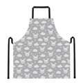 Rabbit And Cloud Pattern Print Apron