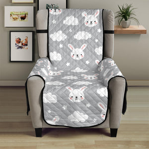 Rabbit And Cloud Pattern Print Armchair Protector