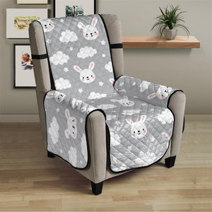 Rabbit And Cloud Pattern Print Armchair Protector