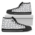 Rabbit And Cloud Pattern Print Black High Top Sneakers