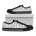Rabbit And Cloud Pattern Print Black Low Top Sneakers