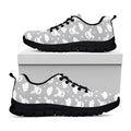 Rabbit And Cloud Pattern Print Black Running Shoes