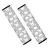 Rabbit And Cloud Pattern Print Car Seat Belt Covers