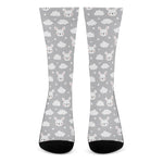 Rabbit And Cloud Pattern Print Crew Socks