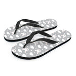 Rabbit And Cloud Pattern Print Flip Flops