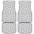 Rabbit And Cloud Pattern Print Front and Back Car Floor Mats