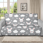 Rabbit And Cloud Pattern Print Futon Protector