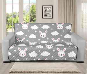 Rabbit And Cloud Pattern Print Futon Protector