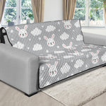 Rabbit And Cloud Pattern Print Futon Protector