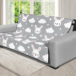 Rabbit And Cloud Pattern Print Futon Protector