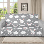 Rabbit And Cloud Pattern Print Futon Protector