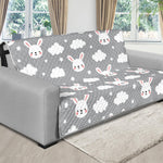 Rabbit And Cloud Pattern Print Futon Protector