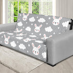 Rabbit And Cloud Pattern Print Futon Protector