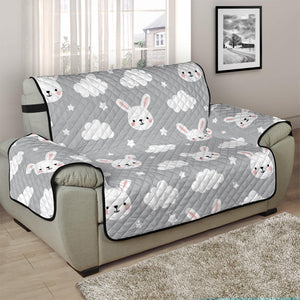 Rabbit And Cloud Pattern Print Half Sofa Protector