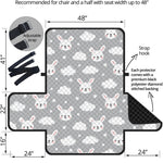 Rabbit And Cloud Pattern Print Half Sofa Protector