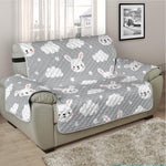 Rabbit And Cloud Pattern Print Half Sofa Protector