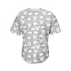 Rabbit And Cloud Pattern Print Men's Baseball Jersey