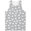 Rabbit And Cloud Pattern Print Men's Tank Top