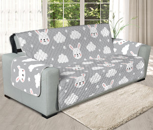 Rabbit And Cloud Pattern Print Oversized Sofa Protector