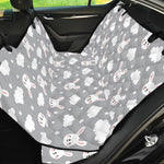 Rabbit And Cloud Pattern Print Pet Car Back Seat Cover