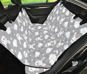 Rabbit And Cloud Pattern Print Pet Car Back Seat Cover