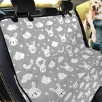 Rabbit And Cloud Pattern Print Pet Car Back Seat Cover