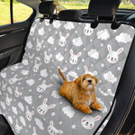 Rabbit And Cloud Pattern Print Pet Car Back Seat Cover