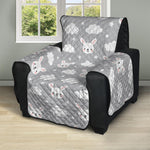 Rabbit And Cloud Pattern Print Recliner Protector