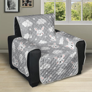 Rabbit And Cloud Pattern Print Recliner Protector