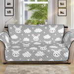 Rabbit And Cloud Pattern Print Sofa Protector