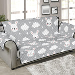 Rabbit And Cloud Pattern Print Sofa Protector